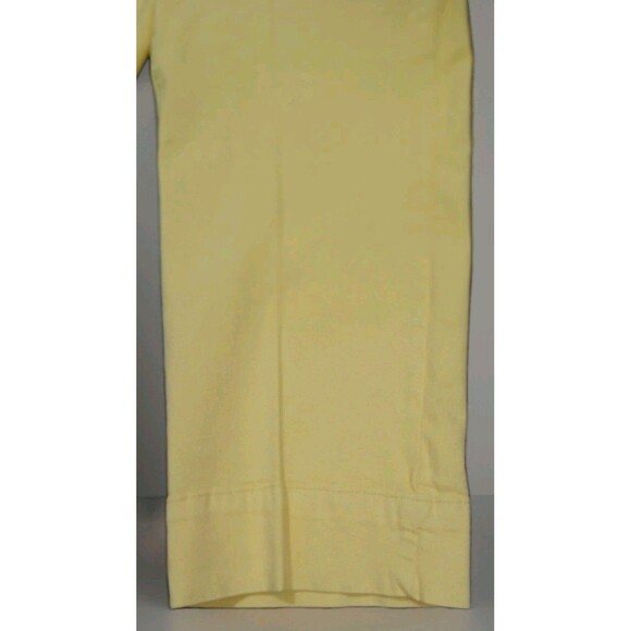 Skye’s The Limit Women 10 Yellow Wide Leg Crop Jeans Stretch Coastal Grandma Y2K - Picture 5 of 12